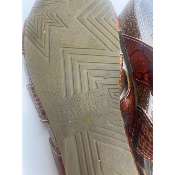 L'artiste Spring Step Leather Aghna BRM Size 41 / 10US Ladies Art deco - Picture 11 of 14